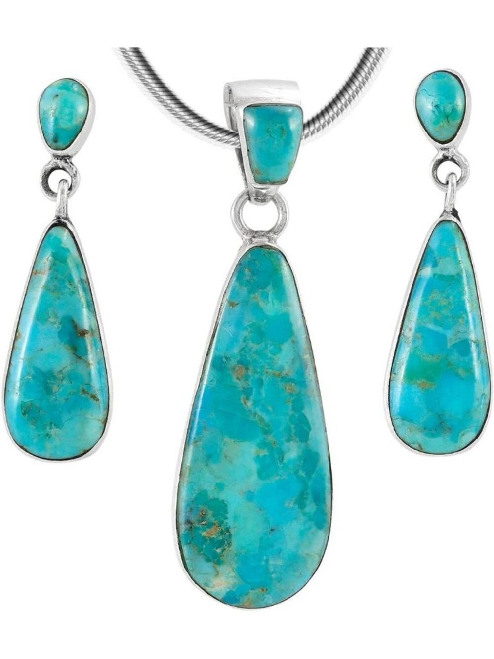 Genuine Gemstone Necklace & Earrings Set in Sterling Silver - Choose Your Style!